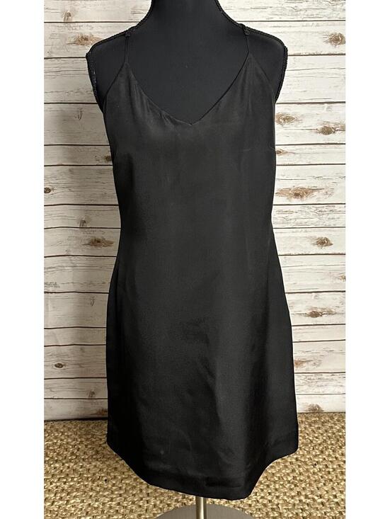 J. Crew Dresses & Skirts - J.Crew black minimalist 90s V-neck racerback tank/slip dress Size 2